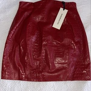 Nine minutes burgundy mini skirt
